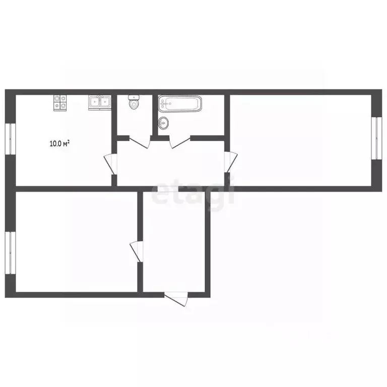 2-к кв. Тамбовская область, Тамбов ул. Карла Маркса, 223 (63.2 м) - Фото 2