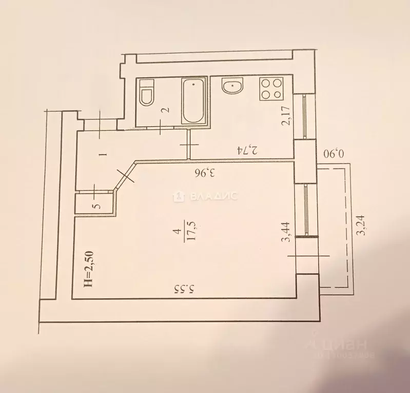 1-к кв. Волгоградская область, Волгоград ул. Германа Титова, 56 (28.4 ... - Фото 1