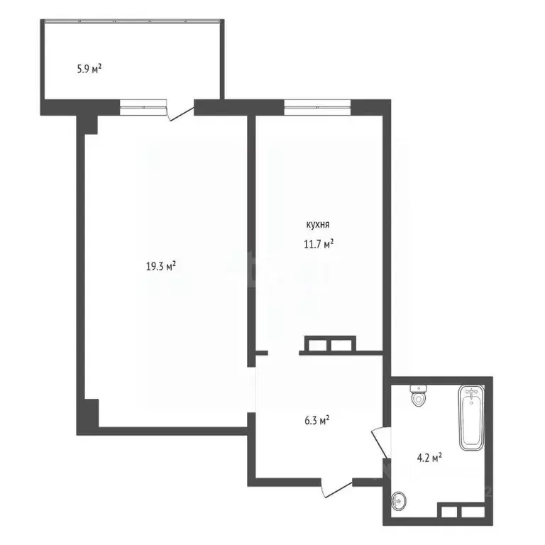 1-к кв. Красноярский край, Красноярск наб. Ярыгинская, 23 (41.8 м) - Фото 1