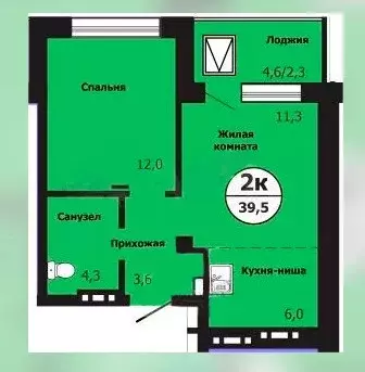 Продаётся 2-к квартира, 39.5 м - Фото 0
