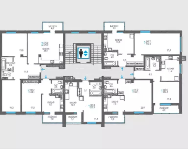 2-к кв. Крым, Феодосия ш. Симферопольское, 48к1 (75.9 м) - Фото 2