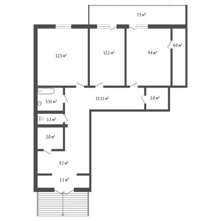 Помещение свободного назначения в Тюменская область, Тюмень ул. ... - Фото 2