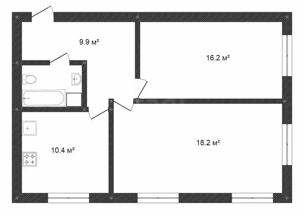 3-комнатная квартира: Кострома, улица Войкова, 30 (87.4 м) - Фото 1