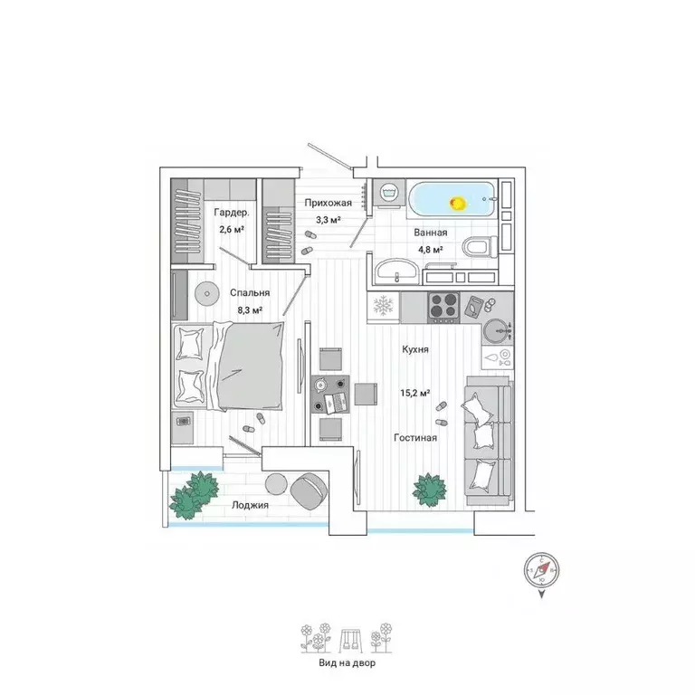 1-к кв. Приморский край, Владивосток ул. Нейбута (35.7 м) - Фото 1