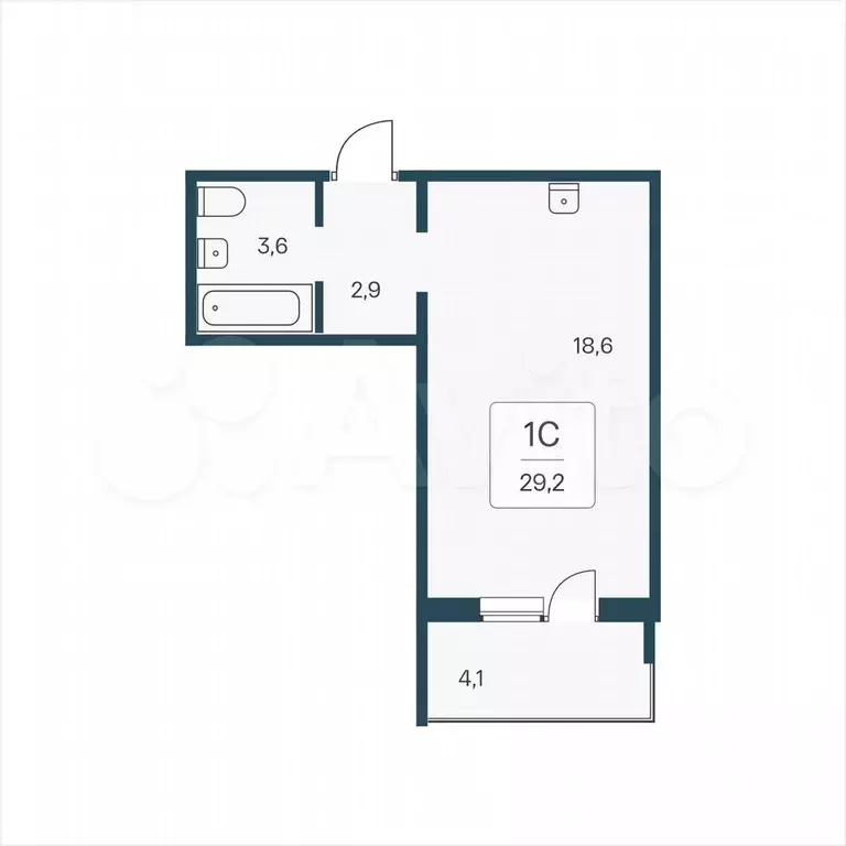Квартира-студия, 29,2 м, 17/17 эт. - Фото 0
