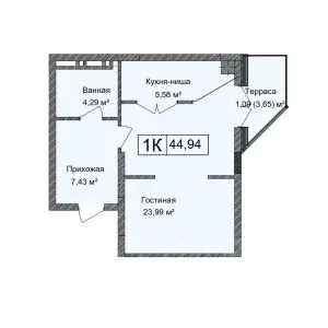 1-к кв. Дагестан, Каспийск ул. М. Халилова, 1А (44.94 м) - Фото 0