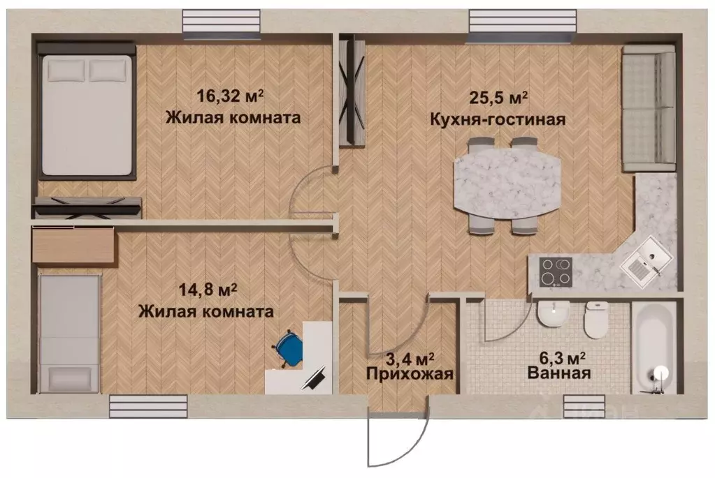 Дом в Челябинская область, Копейск Кадровик мкр,  (66 м) - Фото 1