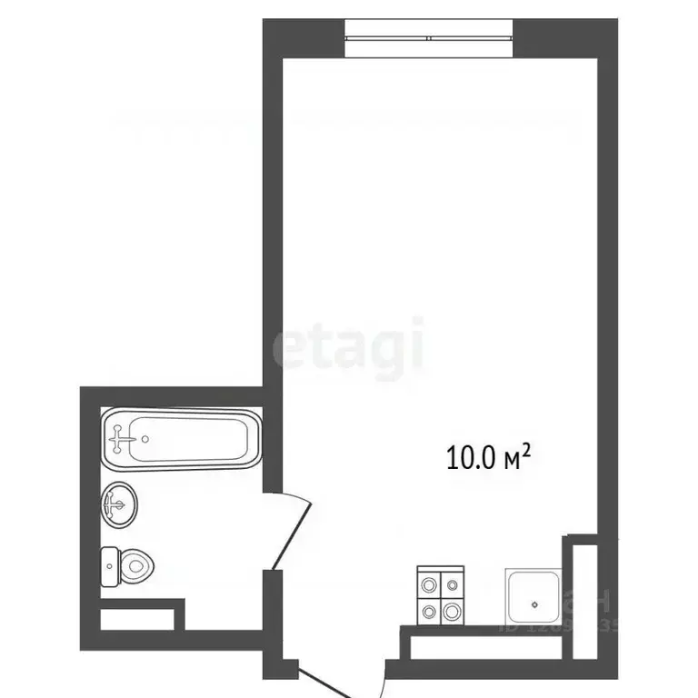 Студия Москва ул. Лобановский Лес, 7 (26.0 м) - Фото 2