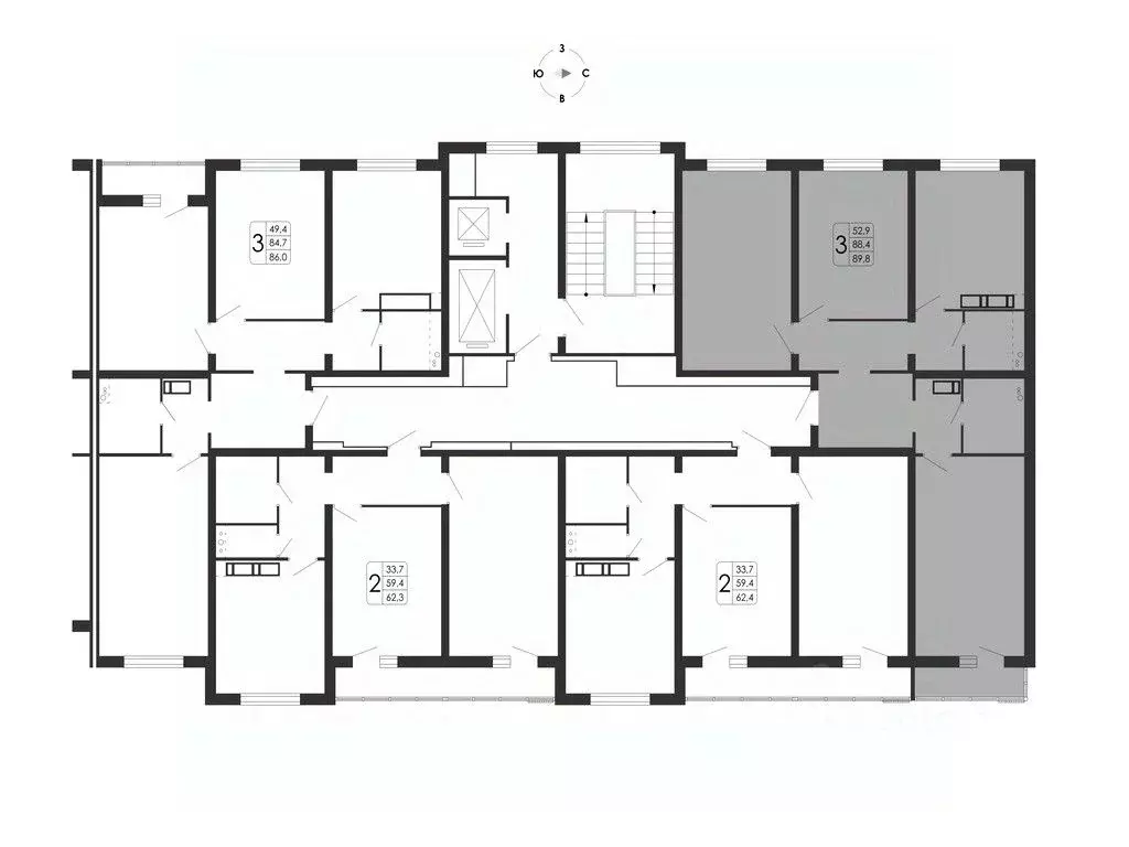 3-к кв. Воронежская область, Воронеж ул. Загоровского, 5/1 (89.8 м) - Фото 1