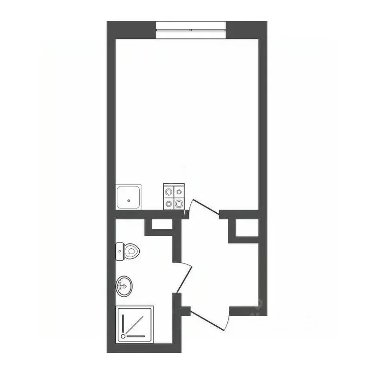 Студия Тюменская область, Тюмень ул. Первооткрывателей, 10 (17.9 м) - Фото 2