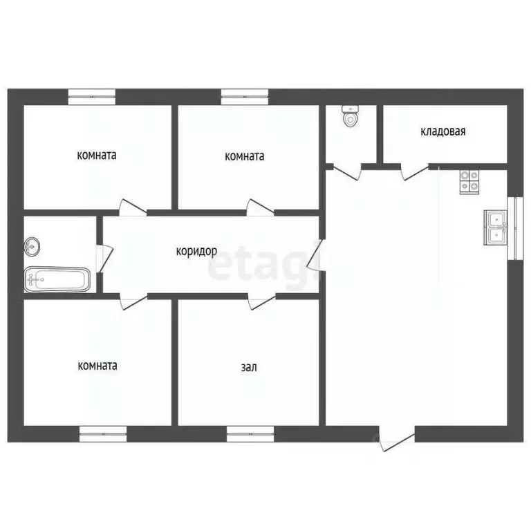 Дом в Кемеровская область, Прокопьевск Молодежная ул., 36 (89 м) - Фото 2