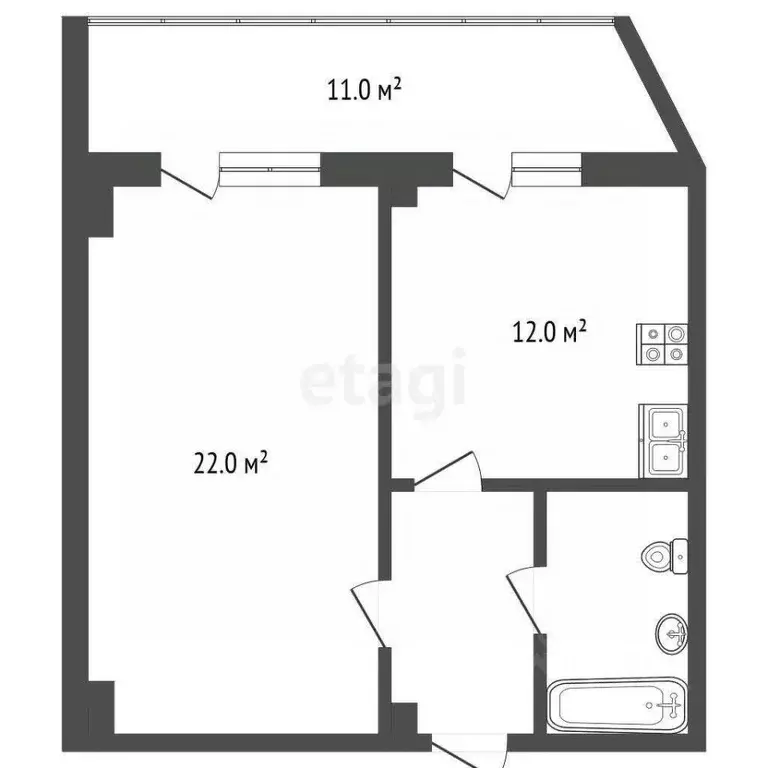 1-к кв. Севастополь ул. Маячная, 50 (54.6 м) - Фото 0