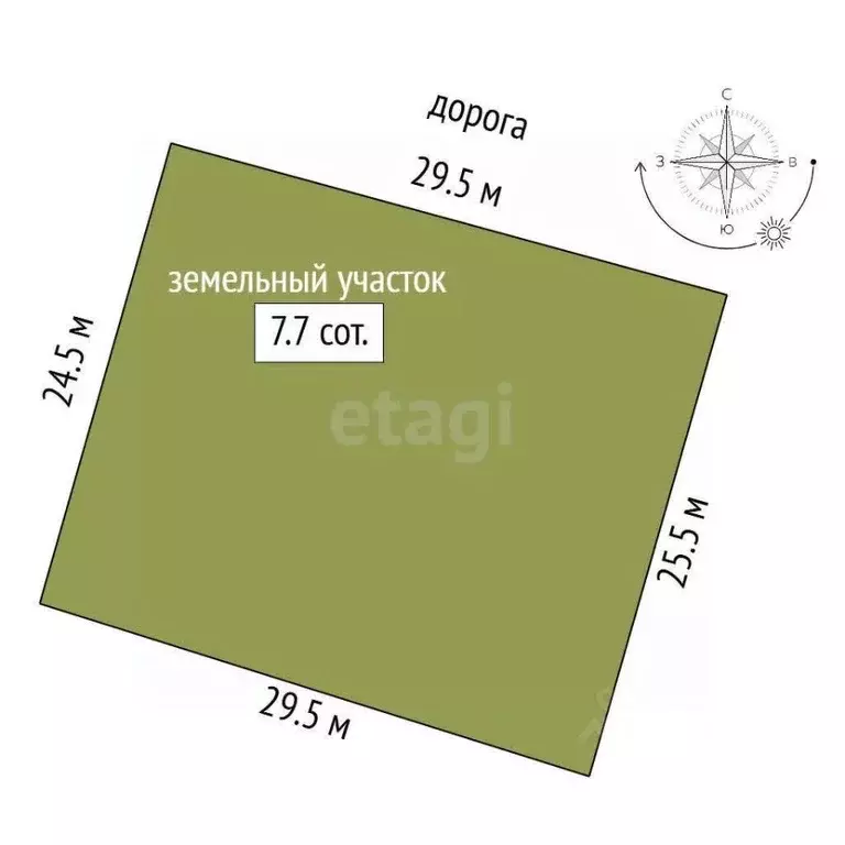 Участок в Севастополь с. Андреевка, ул. Верхняя, 34 (7.7 сот.) - Фото 1