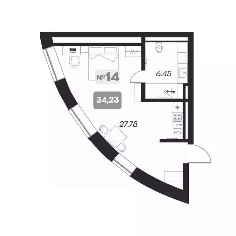 2-к кв. новосибирская область, новосибирск пл. карла маркса (34.23 м) - Фото 0