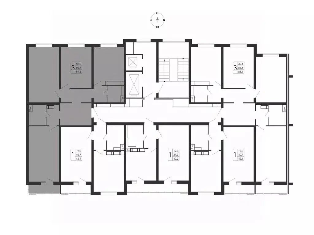 3-к кв. Воронежская область, Воронеж ул. Загоровского, 5/1 (91.6 м) - Фото 1