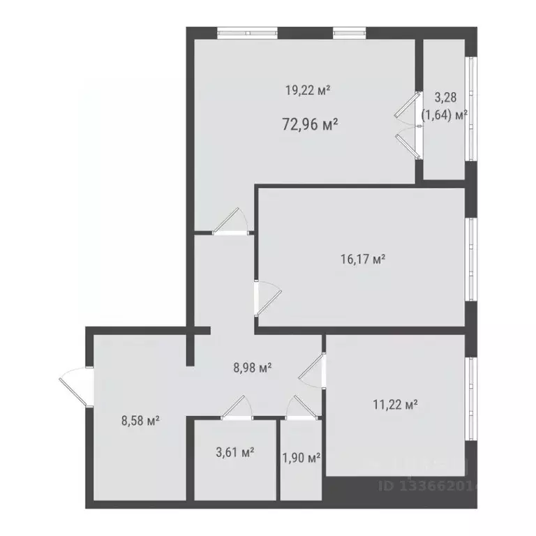 2-к кв. Сахалинская область, Южно-Сахалинск ул. Ленина (71.32 м) - Фото 1