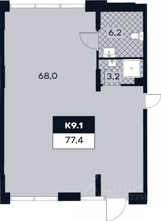 Торговая площадь в Москва Лодочная ул., 27К2 (77 м) - Фото 0