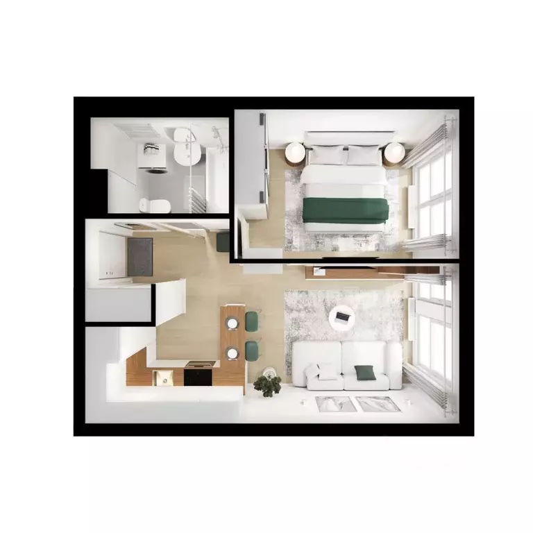 1-к кв. Московская область, Мытищи Яуза Парк жилой комплекс, к11 (34.0 ... - Фото 2