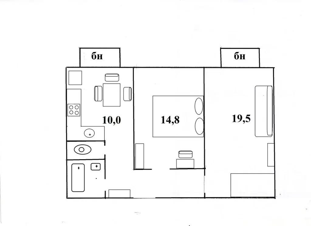 2-к кв. Санкт-Петербург просп. Елизарова, 18 (58.0 м) - Фото 2