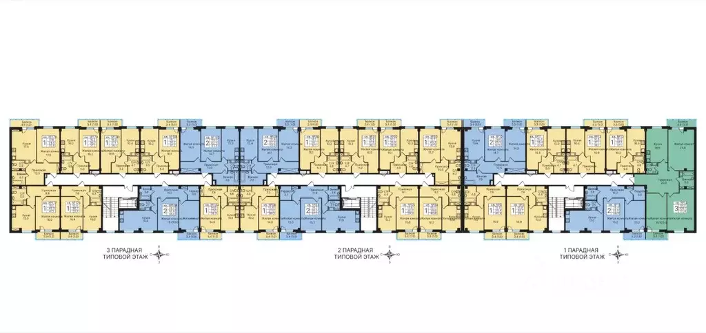 1-к кв. Ленинградская область, Всеволожск ул. Севастопольская, 2к1 ... - Фото 2