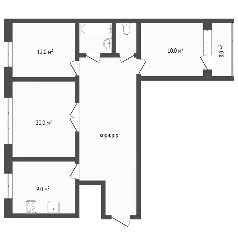 3-комнатная квартира: Ярославль, Яковлевская улица, 18 (65.3 м) - Фото 1