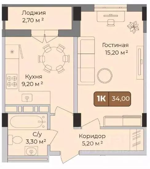 1-к кв. Краснодарский край, Краснодар Музыкальный мкр, ул. Имени ... - Фото 0