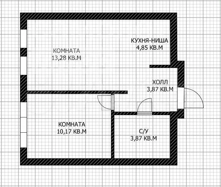 1-к. квартира, 36 м, 11/17 эт. - Фото 0