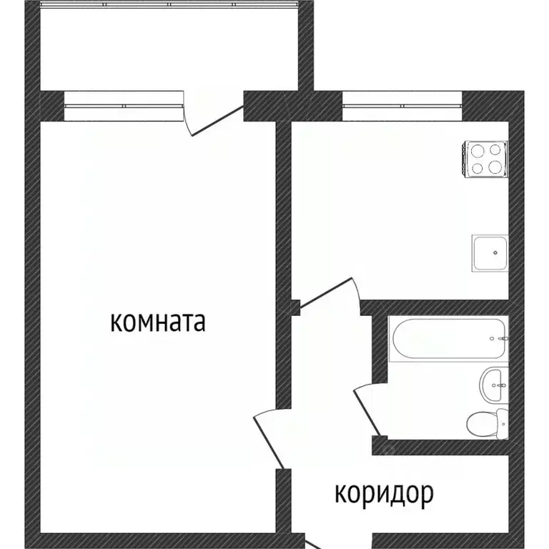 1-к кв. Омская область, Омск ул. Дмитриева, 9 (38.2 м) - Фото 1