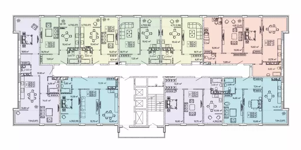 2-к кв. Ростовская область, Ростов-на-Дону Школьная ул., 17а (73.4 м) - Фото 2