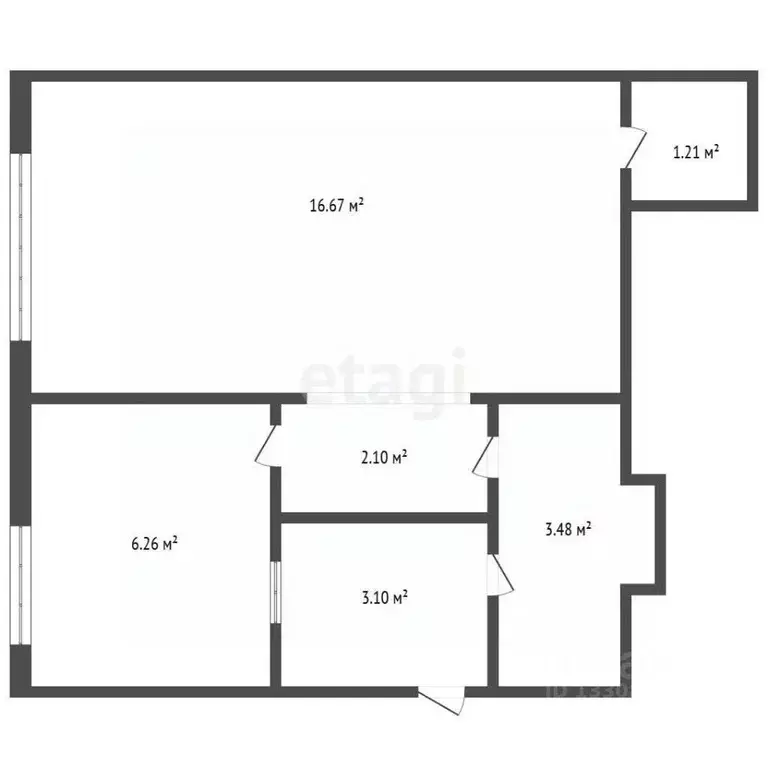 1-к кв. Томская область, Томск Тверская ул., 105 (32.0 м) - Фото 1