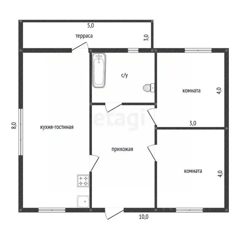 Дом в Башкортостан, Уфа № 28 ОСТ ОАО УМПО КС,  (95 м) - Фото 2