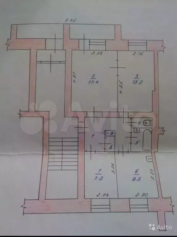 3-к. квартира, 59,9 м, 1/5 эт. - Фото 0