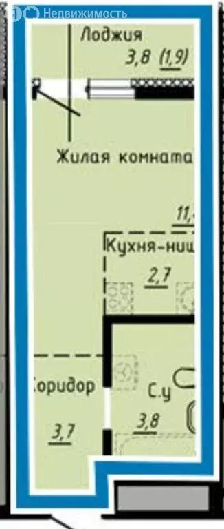 Квартира-студия: Екатеринбург, Отрадная улица, 1 (22 м) - Фото 0