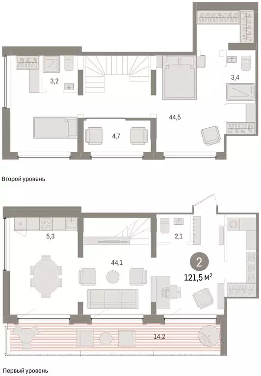 2-комнатная квартира: Тюмень, Причальная улица, 5 (118 м) - Фото 2