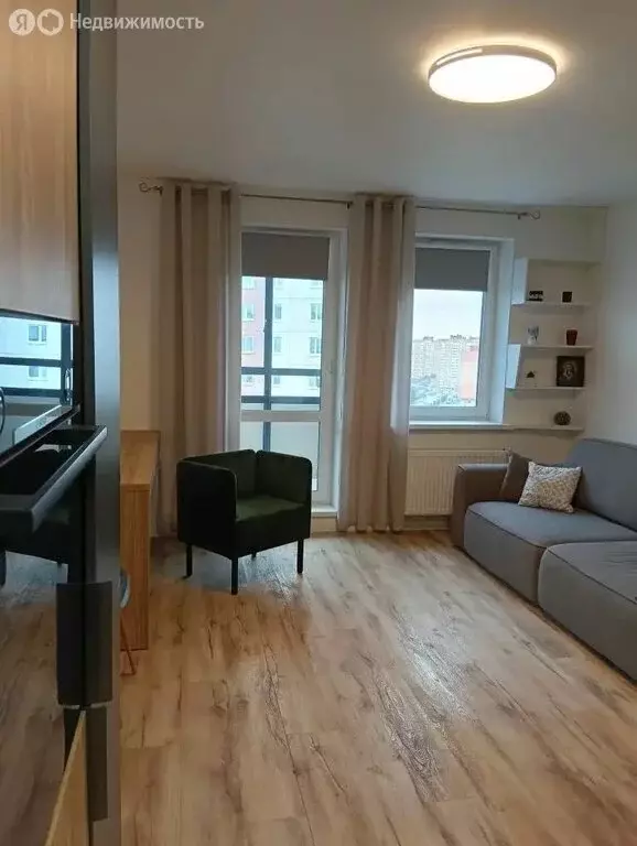 Квартира-студия: Виллозское городское поселение, посёлок Новогорелово, ... - Фото 1