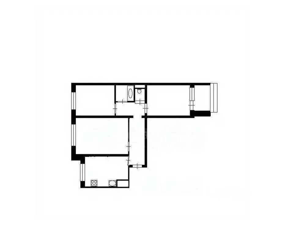 3-к кв. Новосибирская область, Новосибирск ул. Фадеева, 22 (64.6 м) - Фото 2
