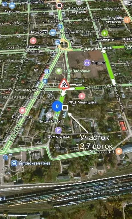 Участок в Тверская область, Ржев Московское ш., 9 (12.7 сот.) - Фото 0