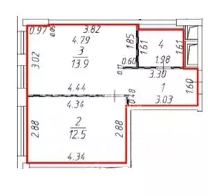 1-к кв. Московская область, Красногорск ул. Тенистых Аллей, 1к2 (34.6 ... - Фото 2