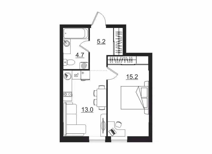 Продаётся 1-к квартира, 31.1 м - Фото 0