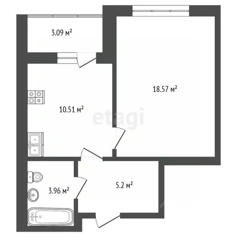 1-к кв. Мордовия, Саранск просп. 60 лет Октября, 2/6 (38.2 м) - Фото 2