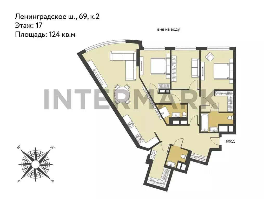 4-к кв. Москва Ленинградское ш., 69к2 (124.0 м) - Фото 1