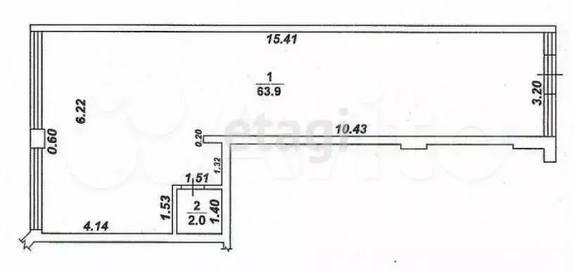 Продам помещение свободного назначения, 65.9 м - Фото 1