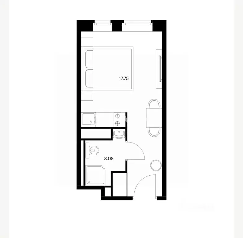 Студия Санкт-Петербург просп. Энергетиков, 6 (19.7 м) - Фото 2
