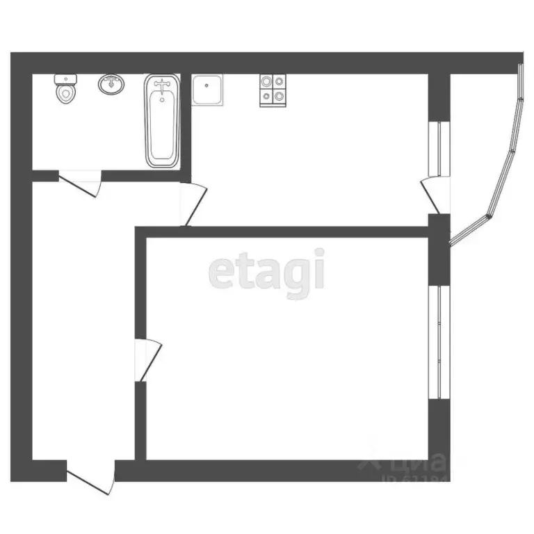 1-к кв. Мордовия, Саранск Волгоградская ул., 85 (38.5 м) - Фото 1
