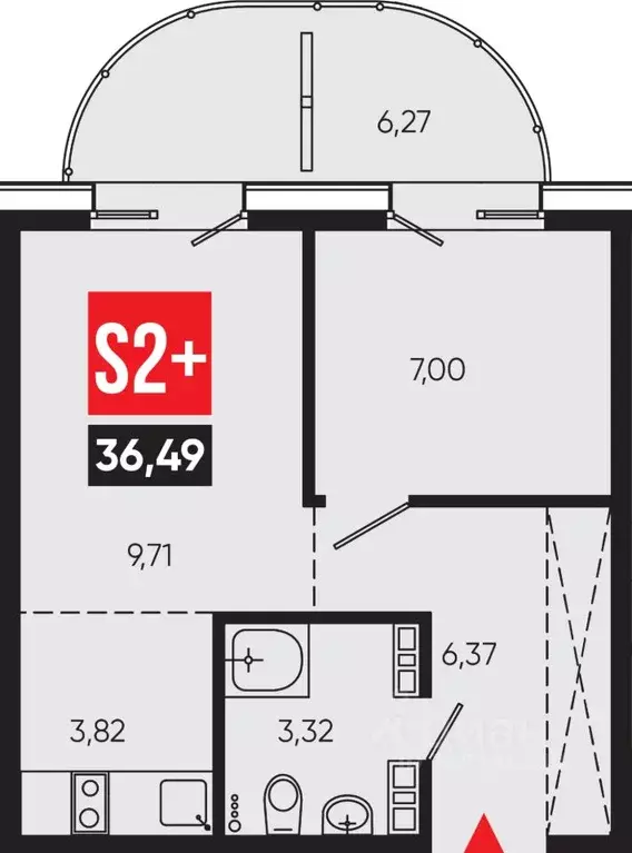 2-к кв. Иркутская область, Иркутск ул. Ширямова (36.49 м) - Фото 0