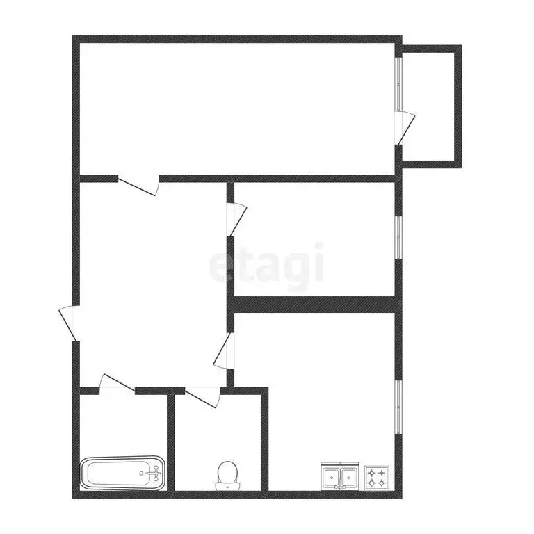 2-комнатная квартира: Иркутск, улица Гоголя, 45 (51.5 м) - Фото 1
