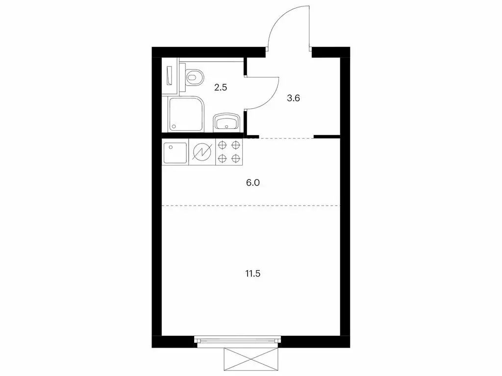 Квартира-студия: Москва, ЖК Амурский Парк, 1.2 (23.6 м) - Фото 0