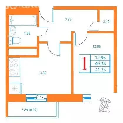 1-комнатная квартира: Дмитров, микрорайон имени В.Н. Махалина, 39 ... - Фото 1