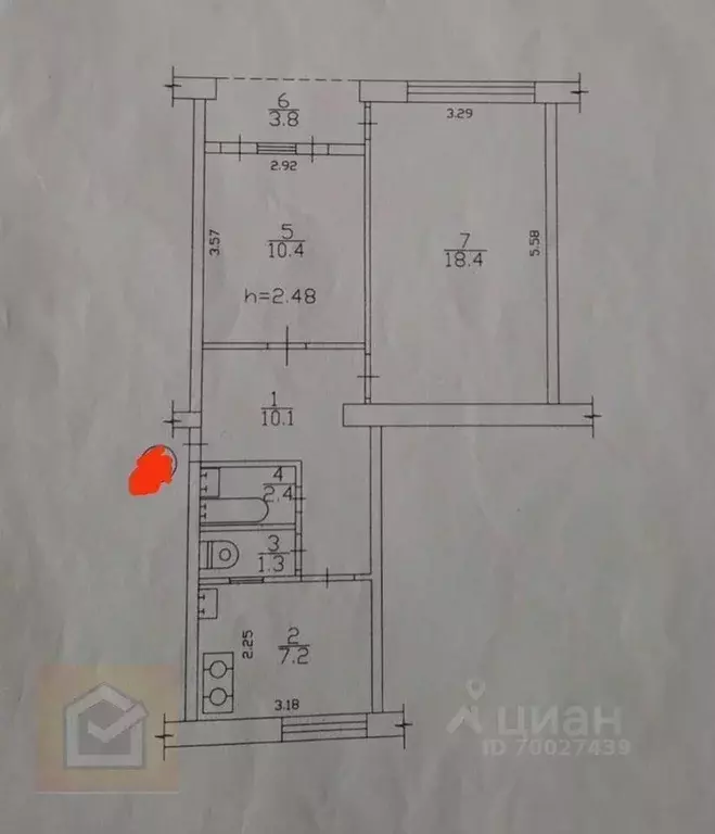 2-к кв. Севастополь ул. Боцманская, 7 (49.8 м) - Фото 0