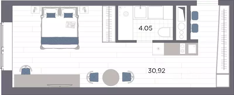 Студия Санкт-Петербург просп. Энергетиков, 8к2 (34.97 м) - Фото 0